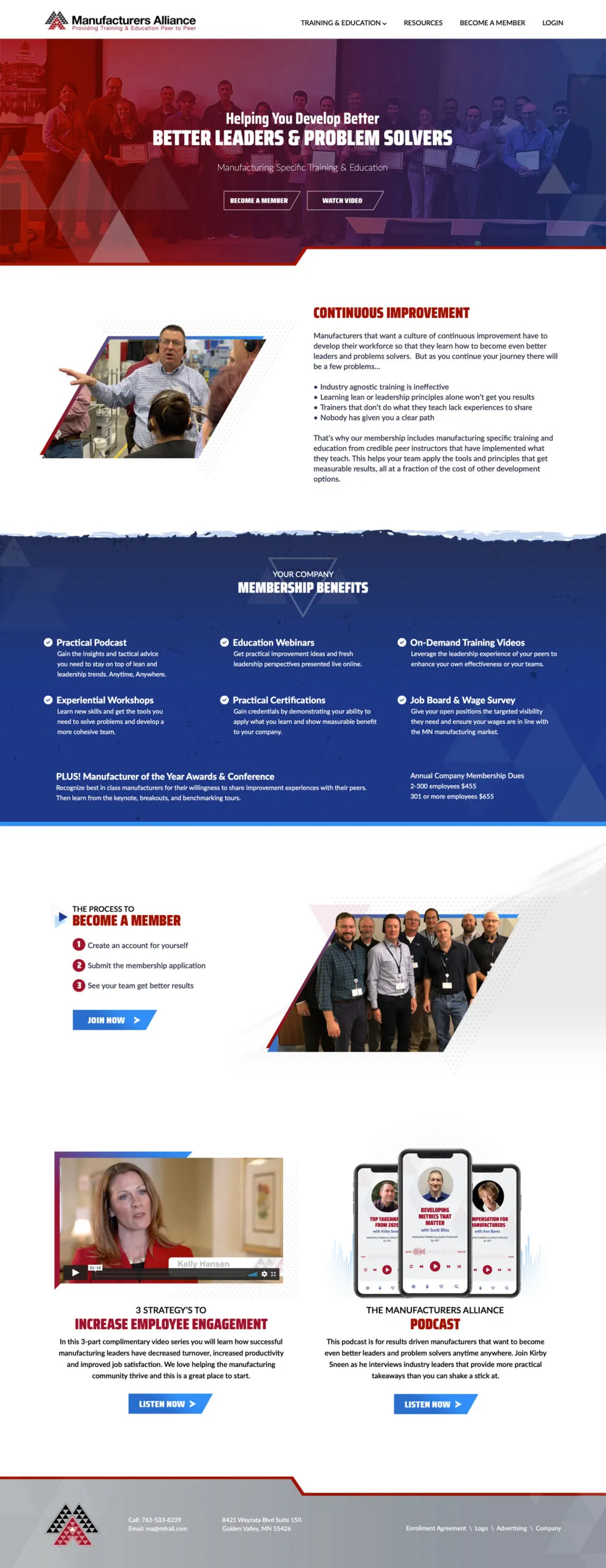 Manufacturers Alliance custom web design
